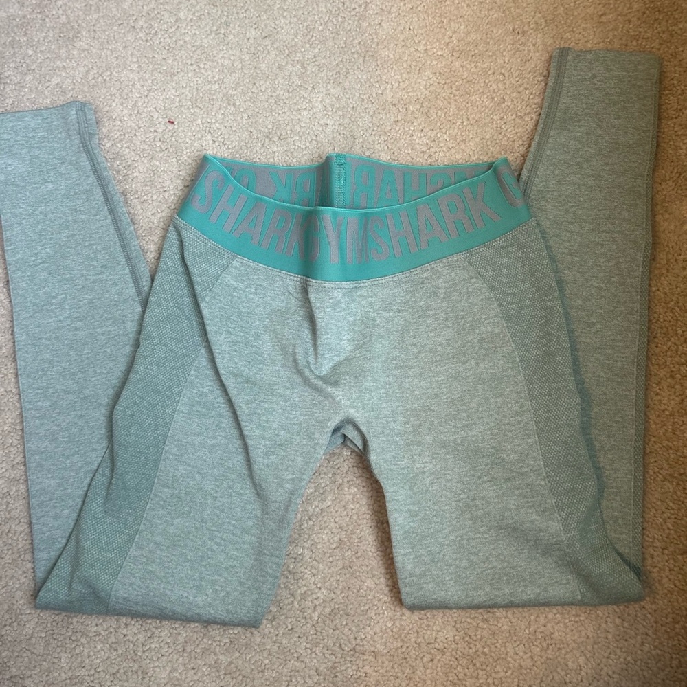 Gymshark Gray and Teal Leggings